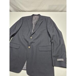 Perlis New Orleans Blazer Mens 46 XLong Blue 100% Wool Gold Buttons Jacket NWT